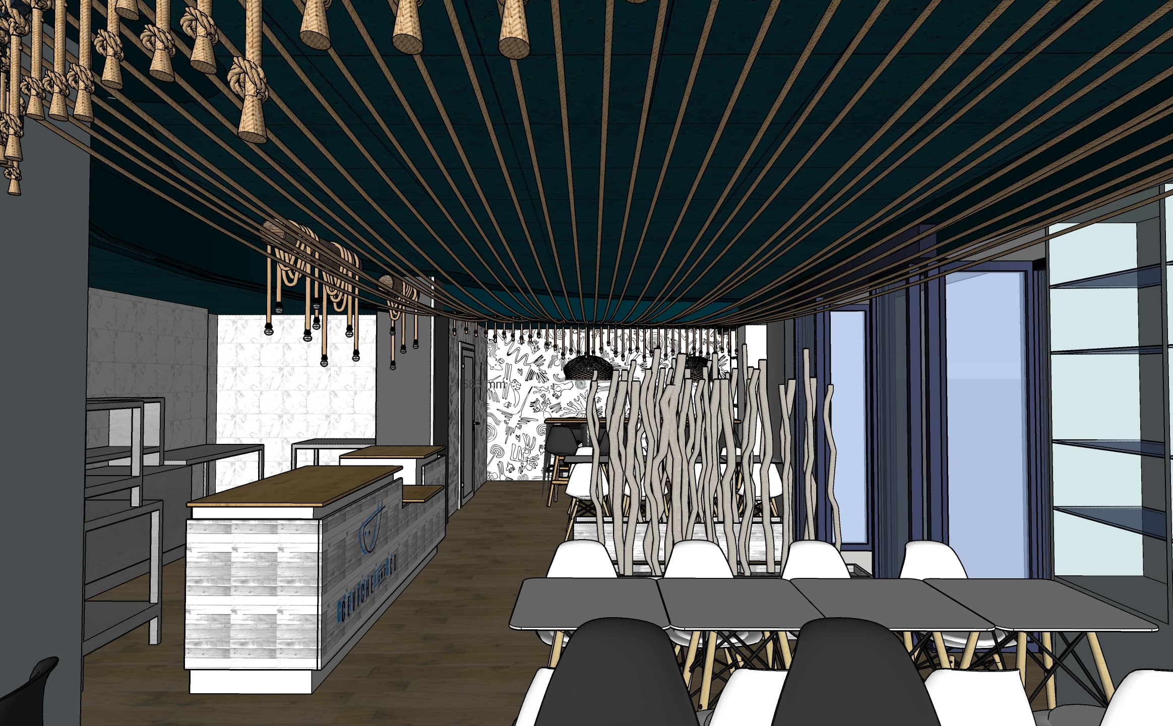restaurant café design photo in Nice on the French Riviera